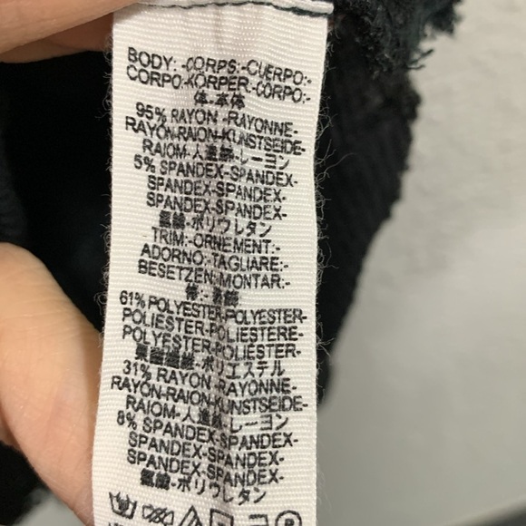 Free People Catalina Thermal Top Black Ling Sleeve     size M - Picture 7 of 15